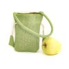 Zelená jutová taška