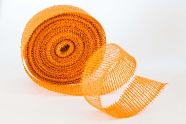 Jutová dekorační páska oranžová
