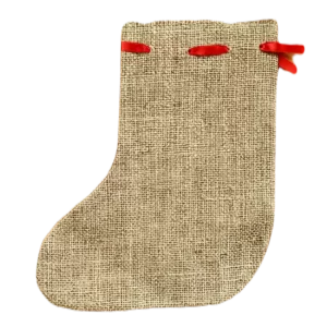 Mikulášská ponožka s červenou stuhou